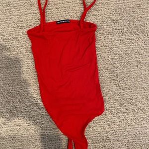 red brandy bodysuit